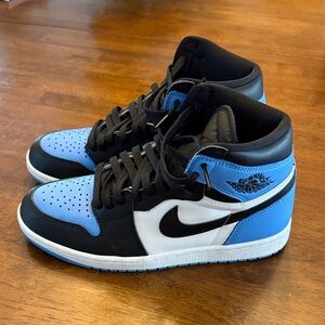 Nike Air Jordan High Top Sneakers - Black, Blue, White